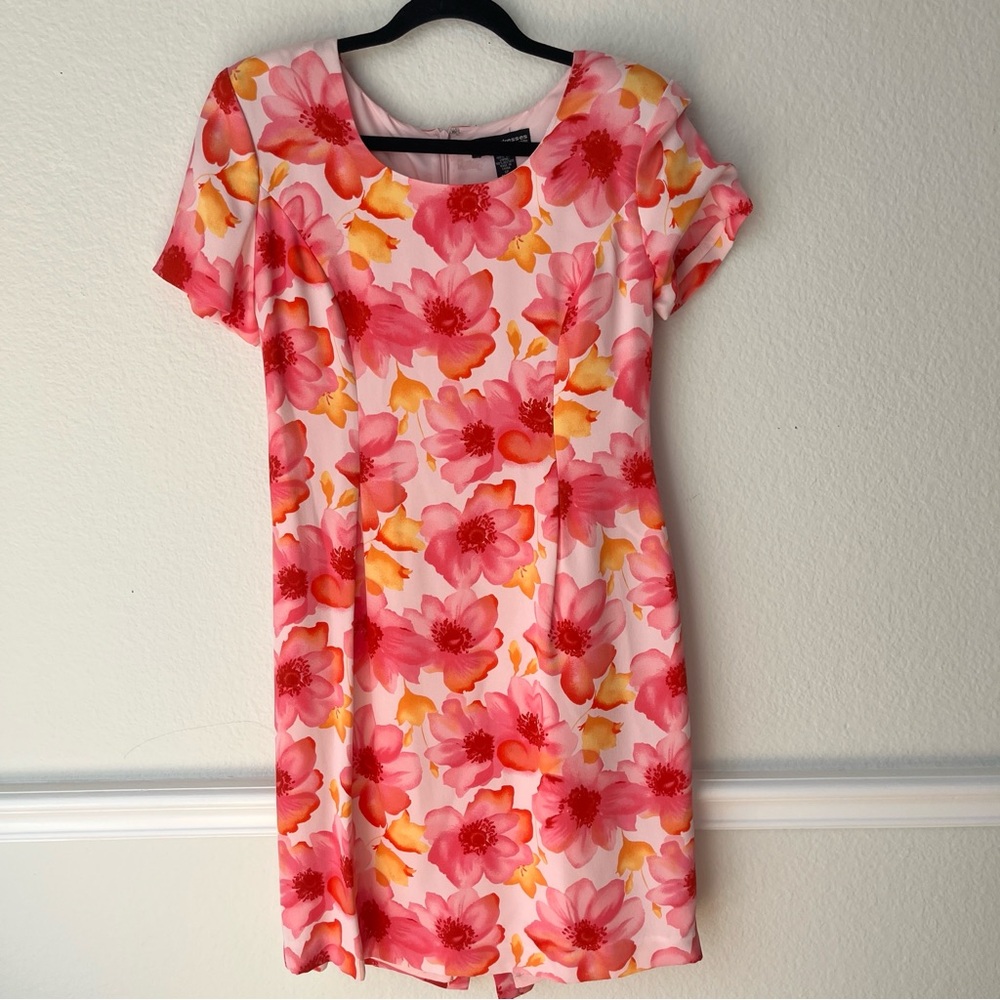 Valerie Dresses Petite Silk Floral Mini Dress 6P Spring Summer Brunch Vacation